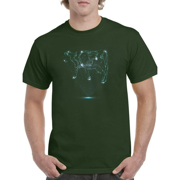 Neon Cow Hologram T-Shirt Men -Image by Shutterstock, Male Large