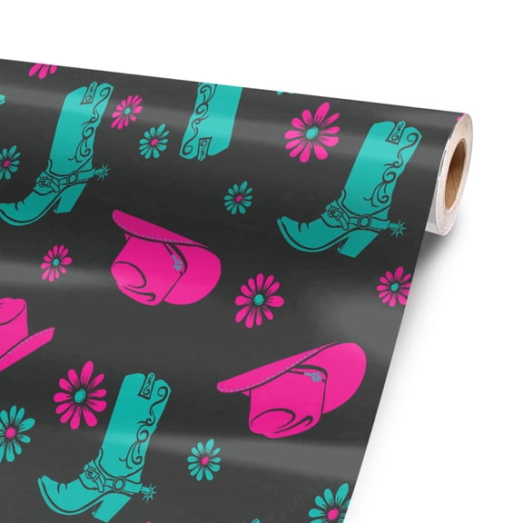 Neon Cowgirl 48” x 52” Vinyl Wrap Sheet for large or custom items | 3M wrap DIY to custom skin gear of all types and sizes, including vehicles, boats, appliances, furniture, atv’s, golf