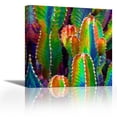thumbnail image 1 of Neon Desert I - Contemporary Fine Art Giclee on Canvas Gallery Wrap - wall décor - Art painting - 36 x 36 Inch - Ready to Hang, 1 of 2