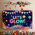 thumbnail image 1 of Neon Design Glow Banner Colorful Decoration Let's Glow Festival Sign for Party Celebration Event, 1 of 9