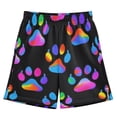 thumbnail image 1 of Neon Dog Paw Pattern Athletic Shorts Breathable with Comfort Fit Drawstring Casual Sweatshorts Large, 1 of 9