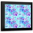 thumbnail image 1 of Neon Dolphin Pattern 12x12 Black Modern Framed Museum Art Print Titled - Sheena Pike Art And Illustration, 1 of 5