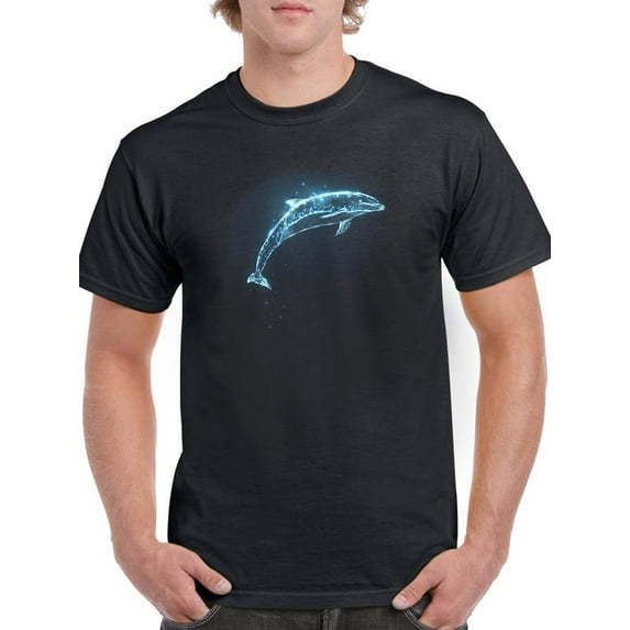 Neon Dolphin T-Shirt Men -Image by Shutterstock, Male XX-Large