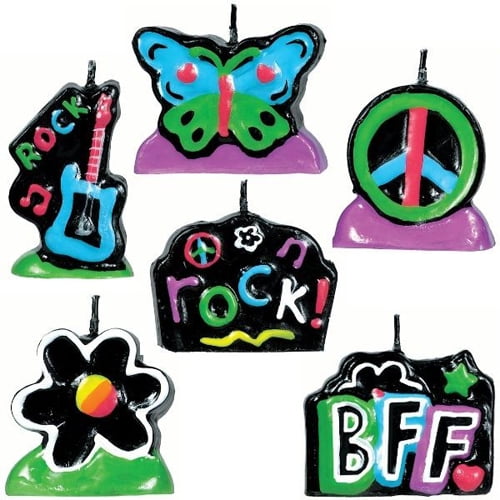 Various Doodle Mini Candle Set, 6-Piece Scented Candle