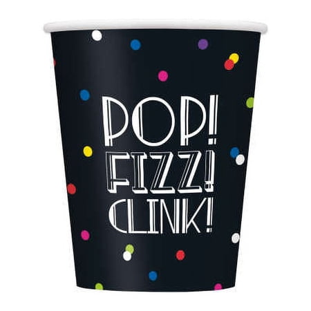 Neon Dots New Years 9oz Paper Cups 8ct