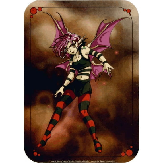 Neon Dragon - Punk Pixie Fairy Sticker - 2 1/2" X 3 3/4"