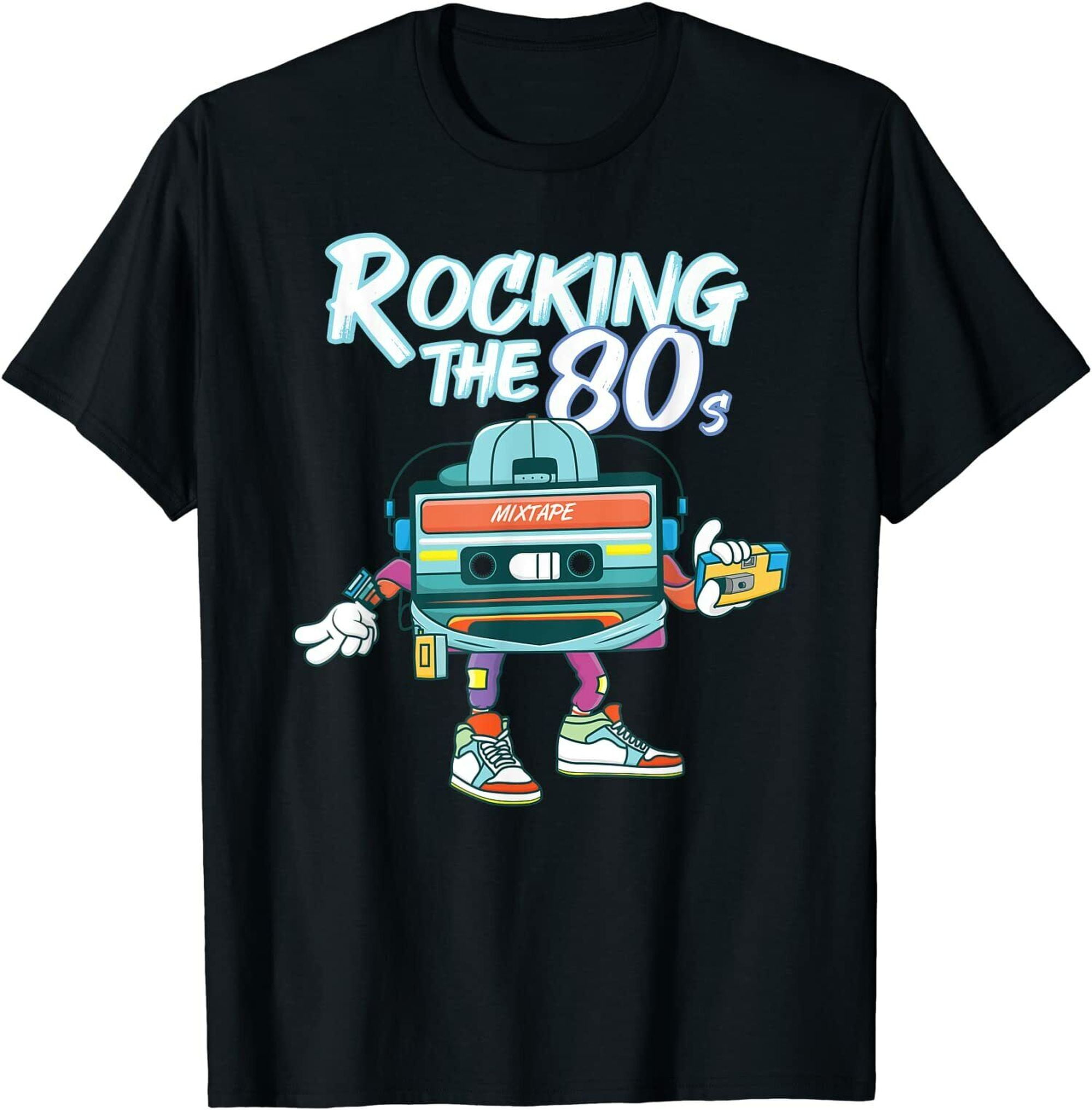 Neon Dreams: A Nostalgic Journey Through the 80s - Vintage Mixtape Tee - Walmart.com