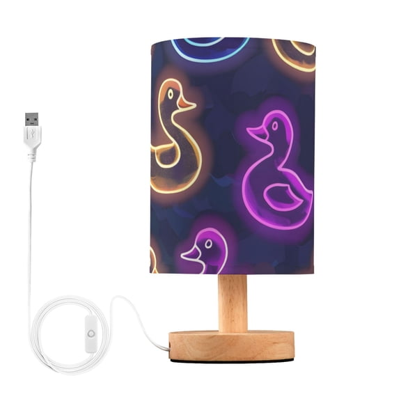 Neon Ducks Table Lamp with USB Port LED Warm Light Lamp Night Light Home Decor