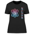 thumbnail image 1 of Neon Effect Atom Icon Design T-Shirt Women -Image by Shutterstock, Female Small, 1 of 2