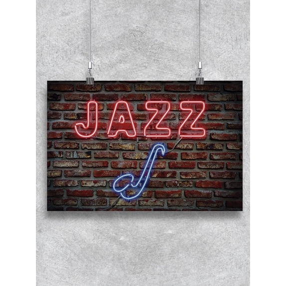 Neon Effect Jazz Sign Poster -Image by Shutterstock