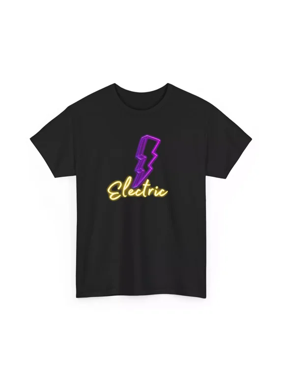 Neon Electric T-Shirt Cool Vibes Shirt Unisex Cotton Tee