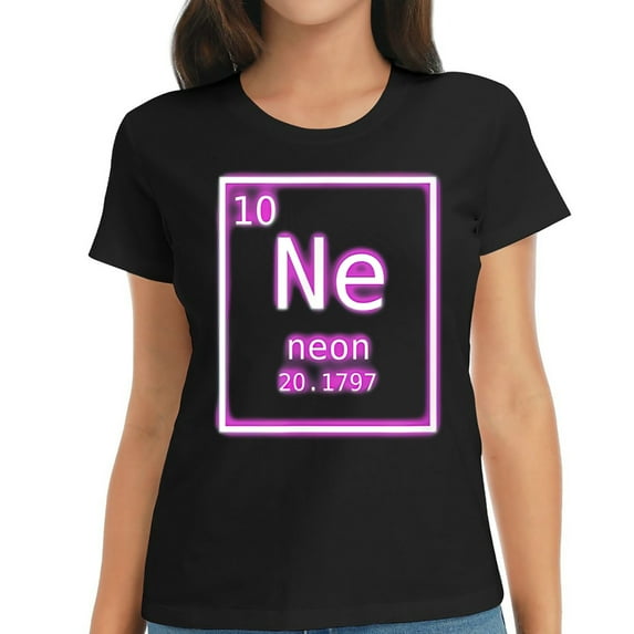 Neon Element Purple Periodic Table Chemistry Nerd Science T-Shirt
