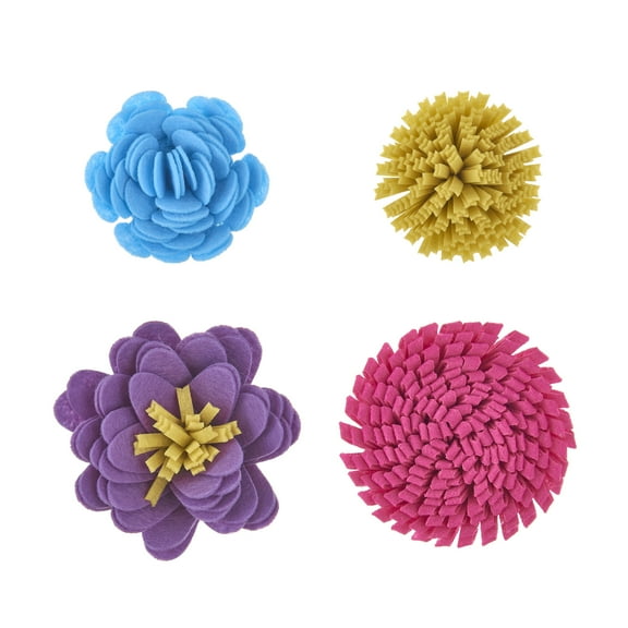 Neon Felt Ribbon Flower Craft Kit by Creatology DIY Felt Strip Flower-Making Kit in Bright Colors for Kids Crafts - 12 Pack