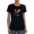 thumbnail image 1 of Neon Fire Pegasus Shaped T-Shirt Women -Image by Shutterstock, Female Large, 1 of 4
