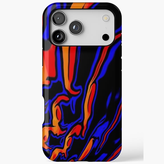 Neon Flame Fire Art iPhone Case 17 through 11 Pro Max