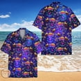 thumbnail image 1 of Neon Flamingo Hawaii Shirt for Men Women Youth, Tropical Flamingo Beach Summer Aloha Shirt, Holiday Vacation Outfit, Flamingo Button Shirt., 1 of 2
