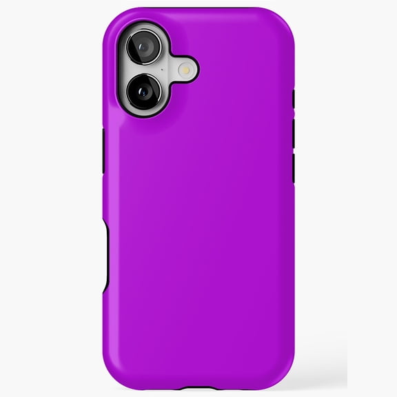 Neon Fluorescent Violet Solid Retro Bold Artistic Color Design iPhone Case 17 11 12 13 14 15 16 Pro Max