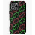 thumbnail image 1 of Neon Footballs Red and Green Glow Art Phone Case for iPhone 16 15 14 13 12 11 Pro Max, 1 of 2