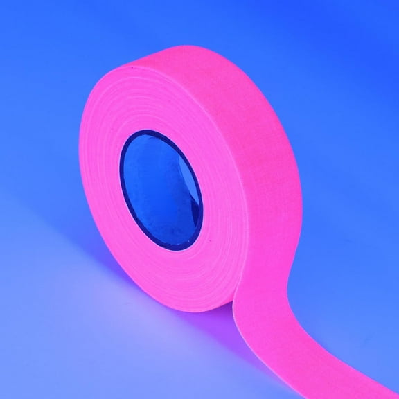 Neon Gaffer Cloth Tape, UV Reactive Neon Tape for Glow Party Supplies, 1 inch x 66 Feet - Fluorescent Pink
