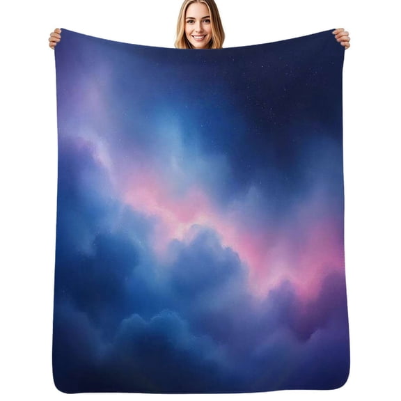 Neon Galaxy Nebula Universe Starlight Flannel Blanket Warm Soft Bedding Throws Winter Camping Chair Sofa Bed