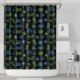 thumbnail image 1 of Neon Games Element Black Pattern Shower Curtain 72"x84" ,Bathroom Decorative Shower Curtains Set with 12 Hooks,Modern Waterproof Washable Shower Curtain, 1 of 6