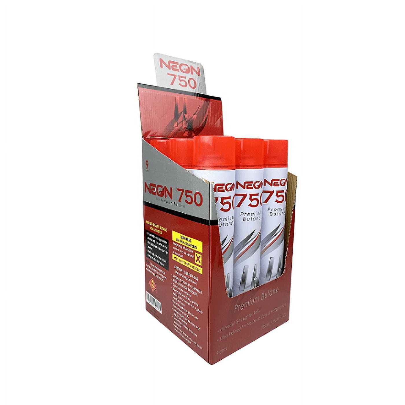 NEON 750 – 11x Premium Butane (750ml/25.36 fl.oz.) – KLOWDZ Vapor &  Smokeshop