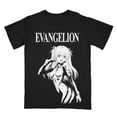 thumbnail image 1 of Neon Genesis Evangelion Oversized Asuka Print Adult Black Crew Neck Short Sleeve T-shirt-XS, 1 of 4