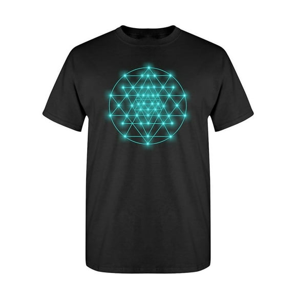 Neon Geometry T-Shirt Men -SPIdeals Designs, Male Medium