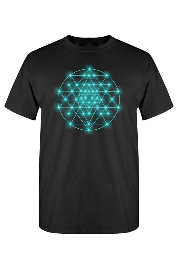 Neon Geometry T-Shirt Men -SPIdeals Designs, Male x-Large