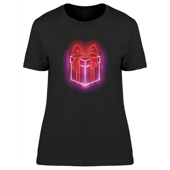 Neon Gift Box T-Shirt Women -Image by Shutterstock, Female Small