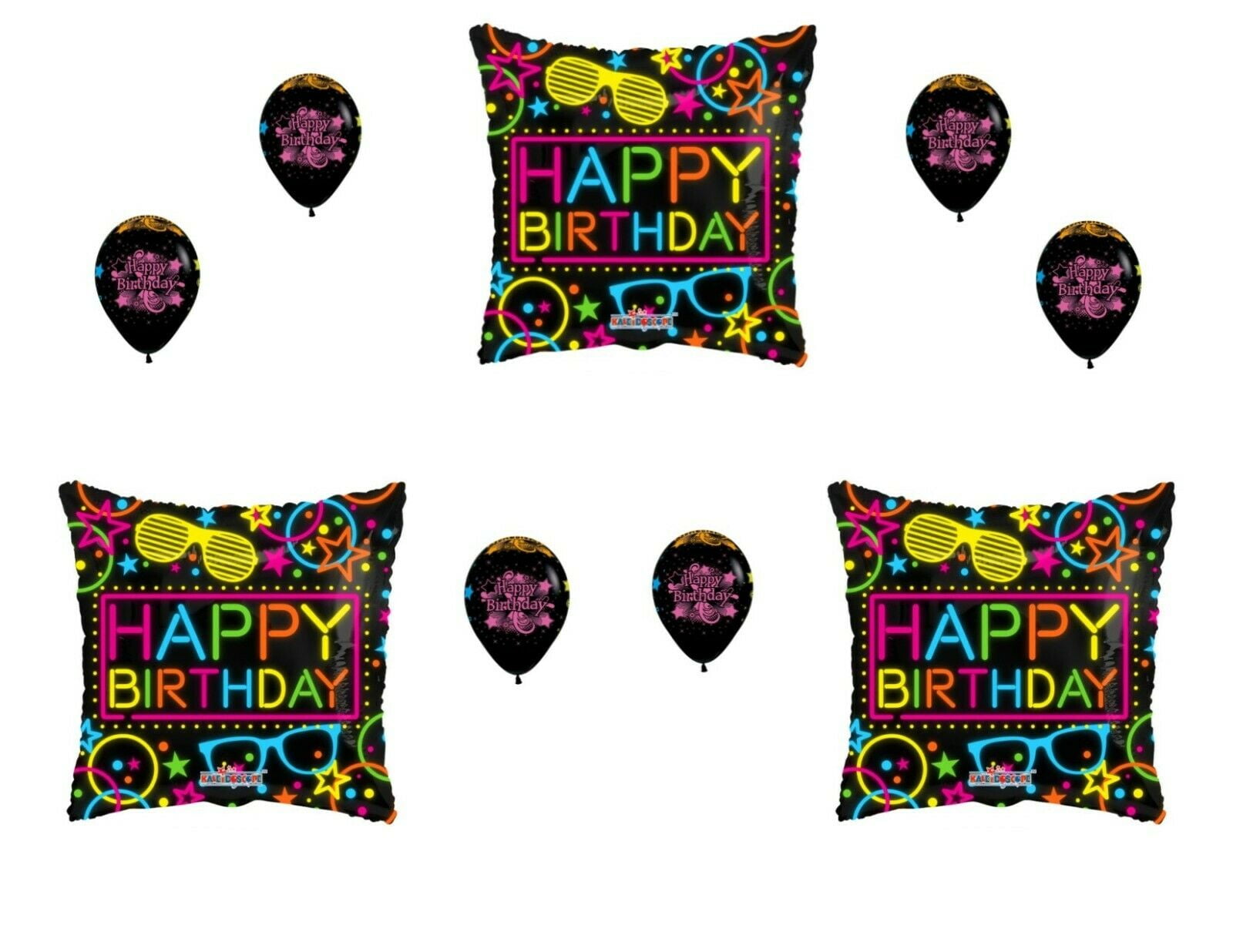 Neon Glasses Laser Tag Glowsticks Birthday Party Balloons Decoration Blacklight