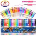 thumbnail image 1 of Rongyman 30 Colors Fine Tip Gel Pens Set, 40% More Ink Smooth Colored Gel pen for Adult Coloring Books, Drawing, Journaling & Art Creation, 1 of 6