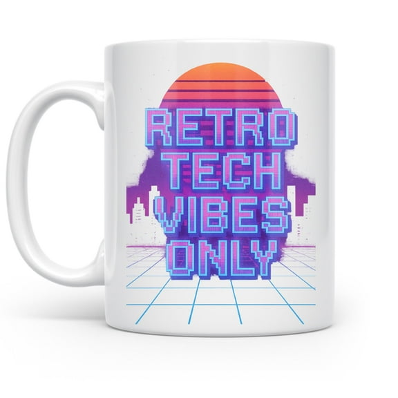 Neon Glow 80s 11 oz Mug, For Gamers and Techies