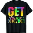 thumbnail image 1 of Neon Glow On Motivational Quote Unisex Graphic Short Sleeve Cotton Tee Shirt, 1 of 6