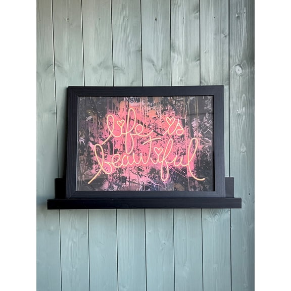 Neon Graffiti Art Poster Quirky Glows Quotes, 24x36 UNFRAMED