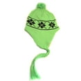 thumbnail image 1 of Neon Green Argyle Pom Tassel Beanie, 1 of 1