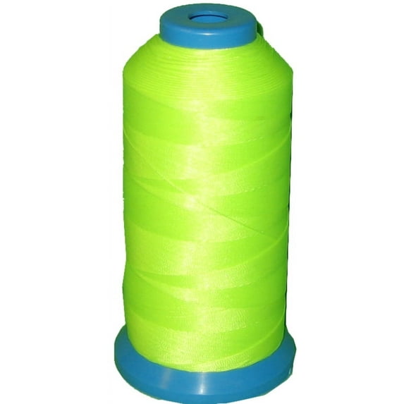 Neon Green Bonded Nylon Sewing Thread T135 #138 1250 Yard for Outdoor, Upholstery, Leather