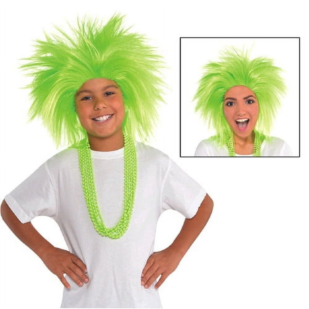 Neon Green Crazy Wig (1ct)