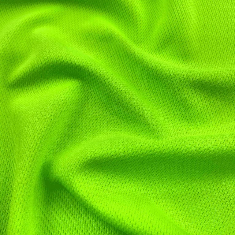 Neon Green DriCloth Microfiber Jersey Fabric Athletic Polyester Spandex 60  Wide Stretch Sold BTY