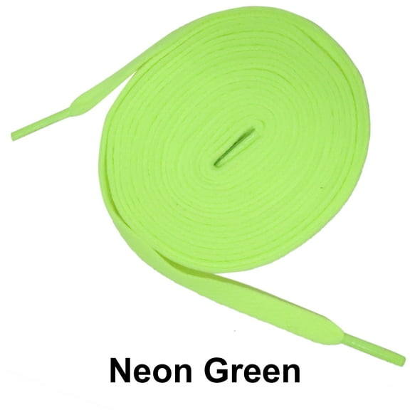 Neon Green Flat Athletic Sneaker 27 36 45 54 63 Inch Shoelaces