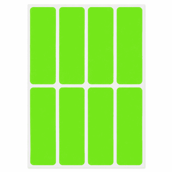 Neon Green Labels Stickers 1 x 3 inch, Writable Rectangle Label for File Folder Tabs - 120 Pack by Royal Green