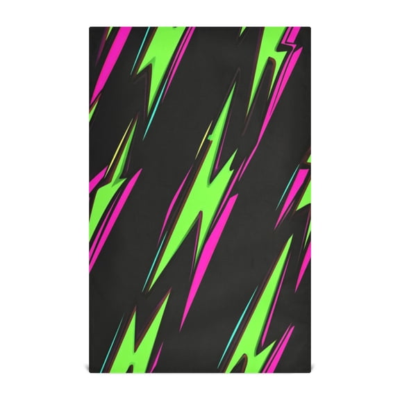 Neon Green Lightning Kitchen Towels Dishcloth Decorative Waffle Towels Multi Use Tea Towel Dish Cloths 28x18in