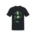 thumbnail image 1 of Neon Green Mona Lisa Print Men's T-shirt, 1 of 3