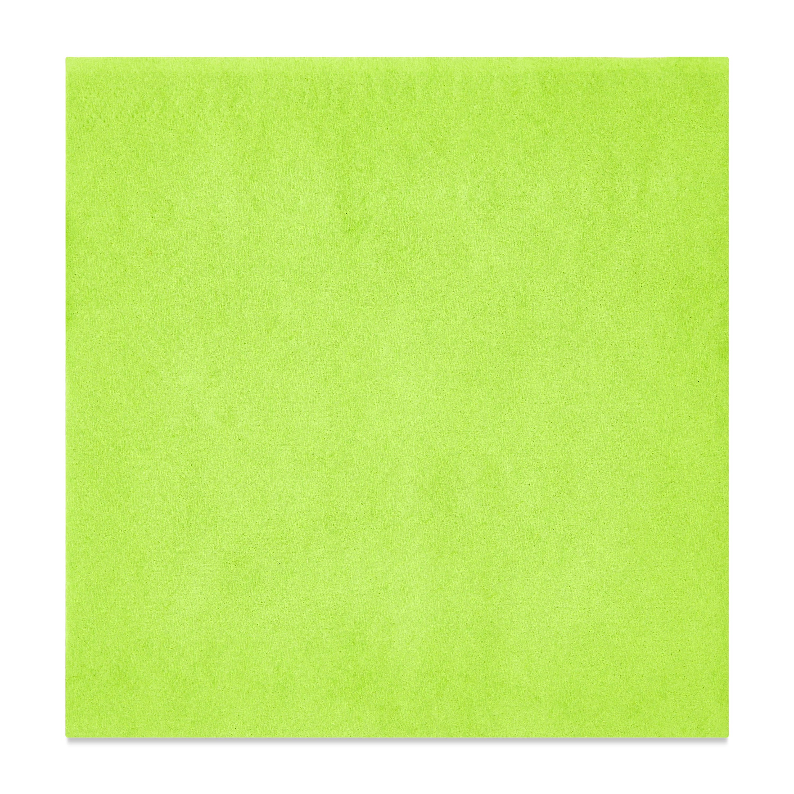 6.5" x 6.5" Disposable Neon Green Paper Napkins, 75 Count, by Way To Celebrate