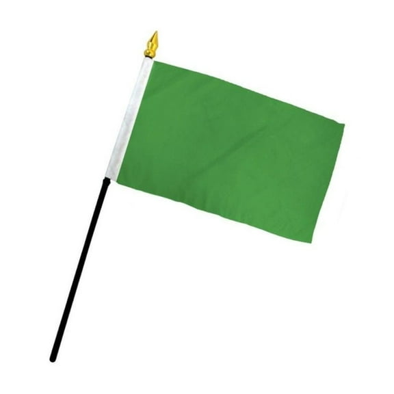 Neon Green Solid Color 4x6in Stick Flag