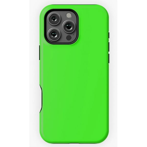 Neon Green Solid Color Bright Vibe Phone Case for iPhone 11 12 13 14 15 16 17 Pro Max