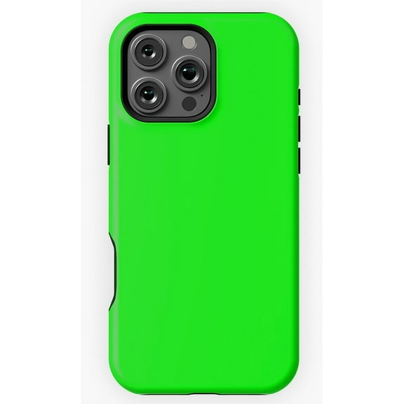 Neon Green Solid Color Phone Case for iPhone 16 15 14 13 12 11 Pro Max