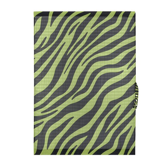 Neon Green Zebra Print Door Curtain Sheer Privacy Light Filtering Window Panel 1 Panel 54x72 Inch