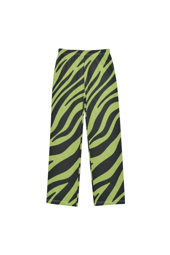 Neon Green Zebra Print Pajama Pants Soft Lightweight Lounge Pants Bottoms Sleep Pants Warm Comfy