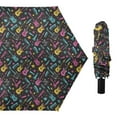 thumbnail image 1 of Neon Guitar Star Compact Sun Umbrella Windproof Travel Umbrellas for Rain Strong Portable UV Protection, 1 of 8